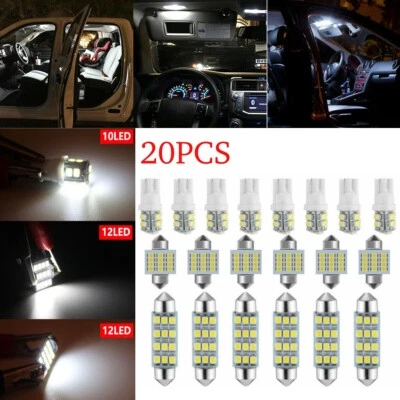 20 Pack Auto Car Interior LED Lights 12V Dome License Plate Lamp Accessories Set - Image 1 of 4