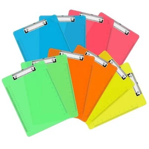 Plastic Clipboards 10 Pack Clear Colored Clipboards Low Profile Clip Board 12... - Picture 1 of 7