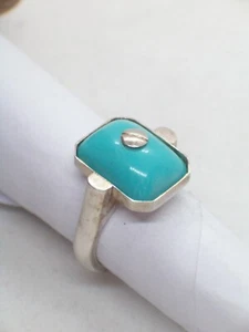 ANELLO in ARGENTO 925 con Neolite (pasta di Turchese) - pietra dura -pietre dure - Foto 1 di 8