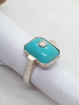 ANELLO in ARGENTO 925 con Neolite (pasta di Turchese) - pietra dura -pietre dure - Immagine 1 di 4