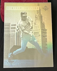 ALBERT BELLE 1992 UPPER DECK HOLOGRAM DENNY'S CLEVELAND TERMINAL TOWER CARD #6 - Picture 1 of 2