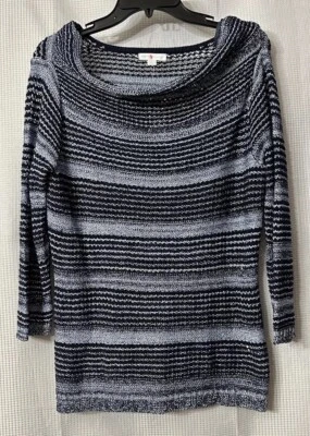 Nuevo con etiquetas Blusa Camisa Top Tejido Abierto Manga Larga New York & Company Para Mujer Talla Mediana Foto 1 de 4