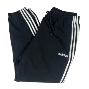 Adidas Pants Mens XL Track Joggers Soccer Training 3 Stripes Athletic Black - Picture 1 of 14