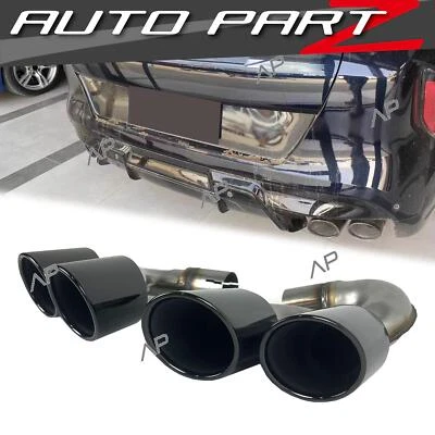 Tubo de escape negro embellecedores dúplex para BMW X5 G05 X6 G06 X7 G07 40i 2018+ - Imagen 1 de 4
