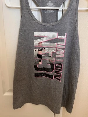 Camiseta sin mangas suelta Danskin Now I Can And Will gris Dri More espalda deportiva talla S Foto 1 de 4