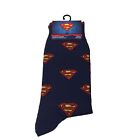Superman Men's Crew Socks Size 6-12 Iconic Superman Logo Blue Red