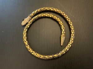 Whiting Davis ?  Vintage vergoldet Mesh Strass Schlange Halsreif GC - Bild 1 von 8