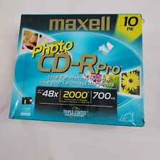 Pack de 10 photos MAXELL CD-R Pro disque compact 48 x 2000 images numériques 700 Mo