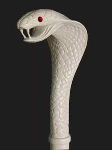 Snake Walking Stick Cobra,Hand Carved Walking Stick,Designers Wood Car - Picture 1 of 5