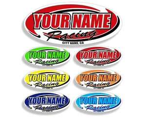 Custom Your Team Name Racing Decals Trailer Truck MX ATV Race Car Go Kart Sprint - Picture 1 of 11