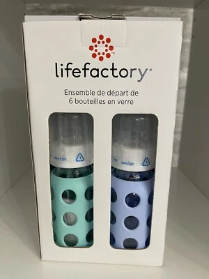 Lifefactory Juego de inicio de 6 botellas TOTALMENTE NUEVO Foto 1 de 3