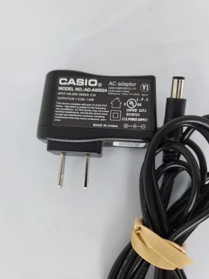 Genuine OEM Casio AD-A60024 AC Power Adapter 6V 240mA Calculator Charger - Image 1 of 2