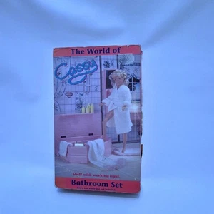 Cassy BATHROOM SET w/Shelf Light 1991 Hornby Vintage Play Set For Cassy Doll New - Picture 1 of 2