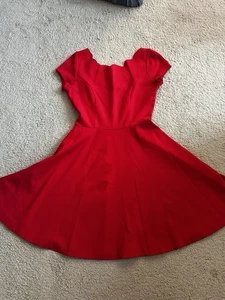 Red Teen Tween Girl Young Adult Petite Women Dress - Picture 1 of 8