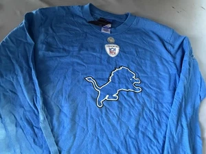 Neu NFL Reebok Detroit Lions Langarmshirt blau Größe Small - Bild 1 von 6