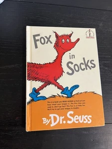 Vintage 1993 Fox in Socks Book by Dr Seuss (Hardcover, 1965, Renewed 1993) - Picture 1 of 6