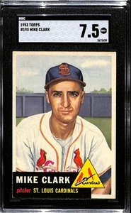 1953 Topps #193 Mike Clark - Set Break! SGC 7.5 RC - Picture 1 of 2