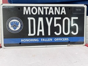 SORGEN DER POLIZEIÜBERLEBENDEN C.O.P.S. MONTANA NUMMERNSCHILD DAY505 - Bild 1 von 2