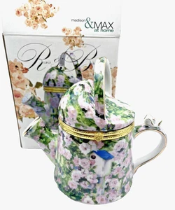 Madison & Max Judy Schmuckkästchen Buswell Rosen Vogelhaus Gießkanne Porzellan - Bild 1 von 10