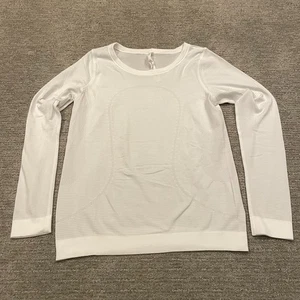 Camisa Lululemon Mujer 4 Blanca Rápidamente Relajada Manga Larga Ligera Elastizada - Imagen 1 de 10