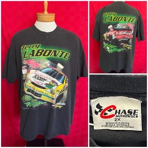 VINTAGE 1990s 1998 Terry Labonte #5 NASCAR Shirt Chase Brand Size 2XL - Picture 1 of 14