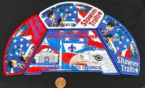 BOY SCOUT SHAWNEE TRAILS OA 205 NGUTTITEHEN 2010 JAMBOREE BSA 100th 4-PATCH SET - Picture 1 of 2
