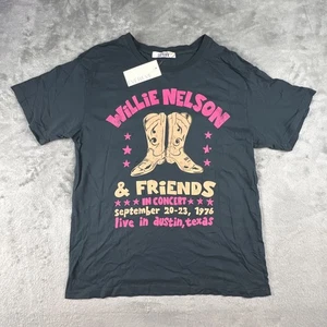 Willie Nelson & Friends Concert T-shirt Band Tee NWT Size Medium LETLUV Evereve - Picture 1 of 12