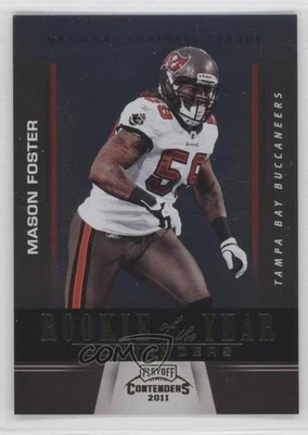 2011 Playoff Contenders Rookie of the Year Gold /100 Mason Foster #17 RC - Image 1 of 2