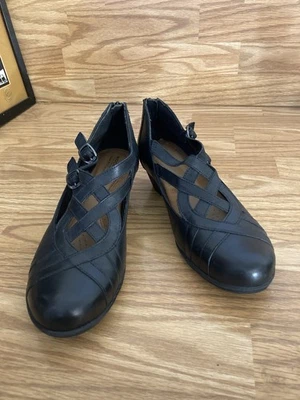 Rockport by Cobb Hill Shoes Womens  10 M Abbott Curvy Black Leather Slip In Pump - Image 1 of 4