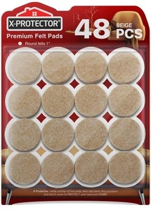 Las mejores almohadillas de fieltro para muebles - 48 almohadillas de fieltro para silla premium protector de piso para muebles - Imagen 1 de 5