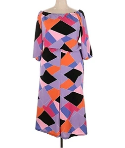 Ashley Stewart Damen Maxikleid 18/20 Geometrisches Muster - Bild 1 von 3