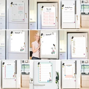 Magnet Board Sticker List Magnetic Meal Dry Wipe Fridge Memo Notes Notice - Picture 1 of 23