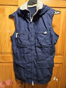 RALPH LAUREN ACTIVE DK BLUE HOODED VEST 4 POCKETS SIZE SMALL - Picture 1 of 10