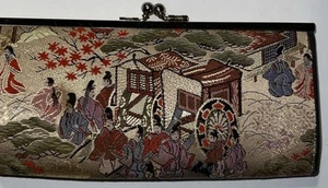 Cartera clutch vintage japonesa de seda bordada brocado - Imagen 1 de 4