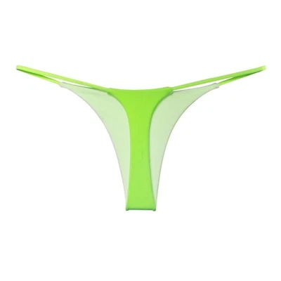 Lencería sexy verde y blanca para mujer tanga correa delgada deporte yoga pantalón bikini Foto 1 de 4