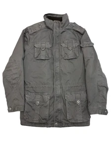 Chaqueta de Granero Militar LL Bean Para Hombres Grande Alta Gris Sherpa Forrada Abrigo de Campo Tareas - Imagen 1 de 11