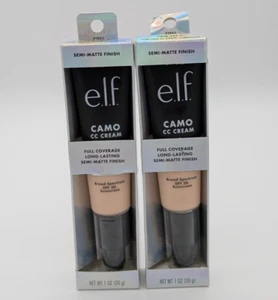E.L.F. Camo CC Cream Semi-Matte Finish w/ SPF 30 2 Pack Fair 125 C Exp 04/26 ELF - Picture 1 of 4