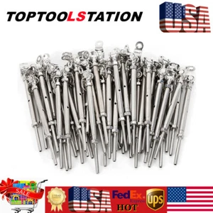 Kit ferramenta tenditore ringhiera filo acciaio inox T316 50 confezioni per cavo 1/8" - Foto 1 di 10