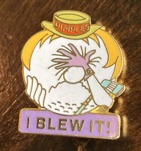 Vintage 1984 Dimples Golf Acc Inc. Mascot "I Blew It" Hat Lapel Pin - Picture 1 of 3