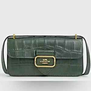 *NEW* ~ COACH " MORGAN" CROSSBODY ~ AMAZON GREEN/ GOLD ~ NEW WITH TAGS ~ $350 - Picture 1 of 8