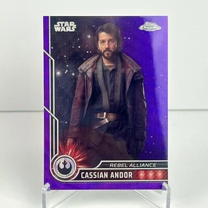 2023 Topps Chrome Star Wars Cassian Andor Purple Wave Refractor Diego Luna - Picture 1 of 7