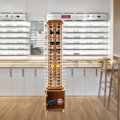 90 Pair Sunglasses Rack Display Stand Case Floor Sunglasses Display Rack 5-Sided - Image 1 of 4