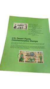 USPS SOUVENIR PAGE U.S. DESERT PLANTS COMMEMORATIVE STAMPS 1981 - Picture 1 of 1