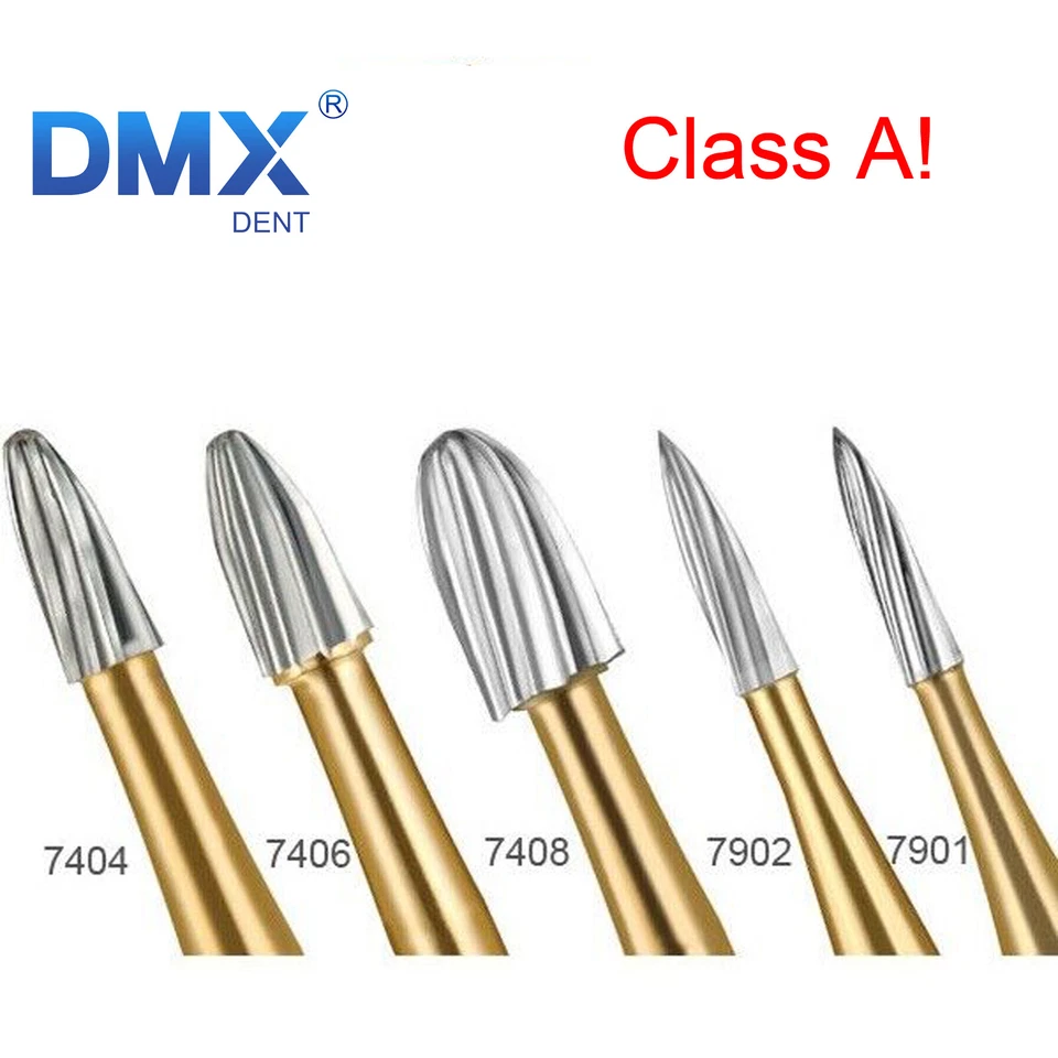 DMXDENT Dental Carbide Trimming & Finishing Burs FG7404/7406/7408/7901/7902/7903