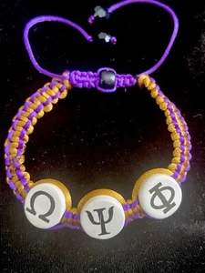 Omega Divino 9 Inspirado Frat Clásico Oro Antiguo/Púrpura 14mm Letras Griegas - 0217 - Imagen 1 de 6