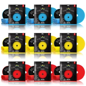 Royal Pads AIR Polierpad Set 9x Polierschwamm + 9x Poliertuch Stützteller 125mm - Bild 1 von 6