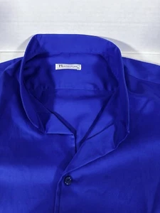 Camisa MorCouture Azul Real Cuello Banda Grande - Imagen 1 de 10