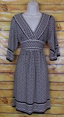 City Triangles Womens Dress Size Small Geometric Black White  - Image 1 of 4