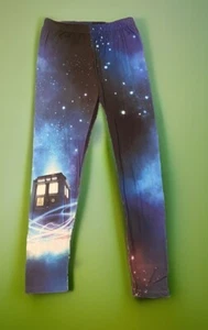 Dr. Who Leggings Pants Slinky by Her Universe Comic con Graphic Blue Space XL - Picture 1 of 10