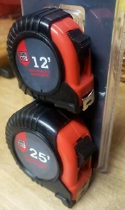 NEU 2er Pack - 25' & 12' MASSBAND mit schnell ablesbaren Markierungen - sicheres Bilt-Maß - Bild 1 von 5